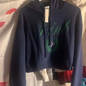 NEW WITH TAGS VS PINK CROP HOODIE